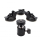 Ballhead tri-angle suction cup mount for GoPro
