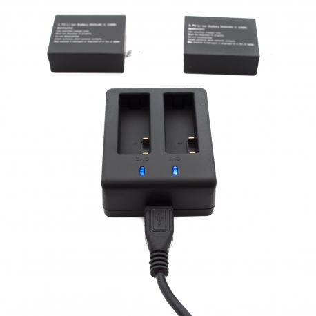 2 batteries USB charger for SJCam