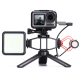 Ulanzi Action Camera Vlog Microphone Mount, on a tripod