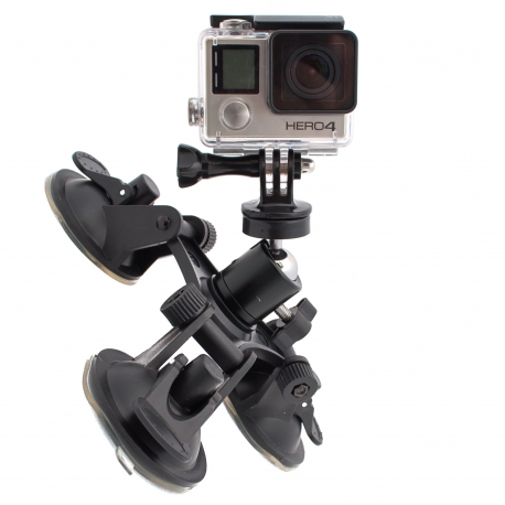 Трикутна присоска з шарнірною головкою для GoPro (з камерою)