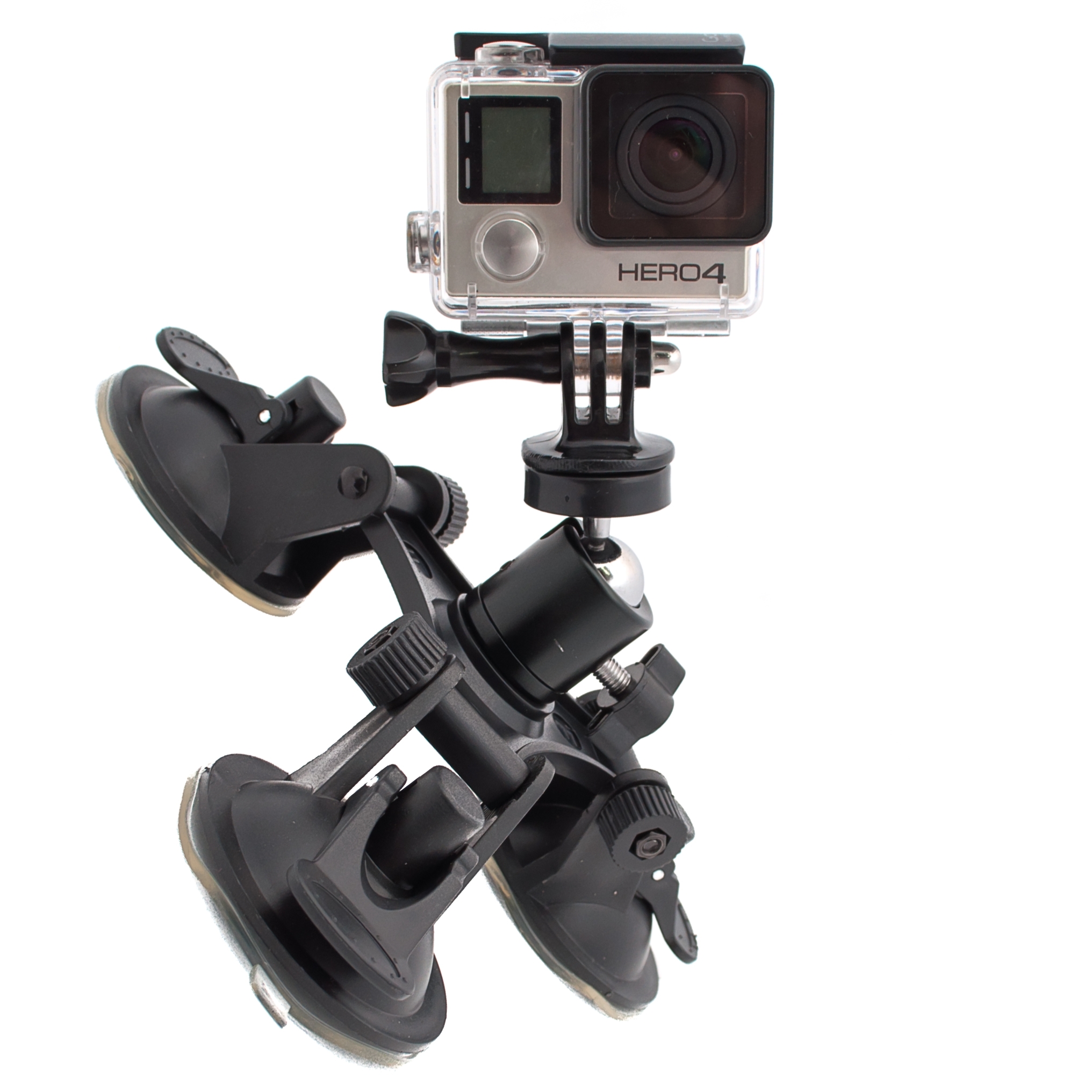 Треугольная присоска с шарнирной головкой для GoPro (общий вид)