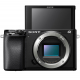 Фотоаппарат Sony Alpha a6400 kit 18-135 Black, фронтальный вид без объектива