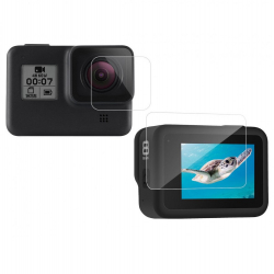Защитное стекло TELESIN для линзы и сенсорного дисплея GoPro HERO8 Black двойной комплект