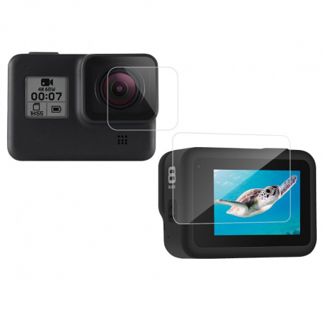 Захисне скло TELESIN для лінзи та сенсорного дисплея GoPro HERO8 Black подвійний комплект