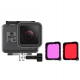 Two-Filter Telesin Underwater Housing for GoPro HERO8 Black, with a camera