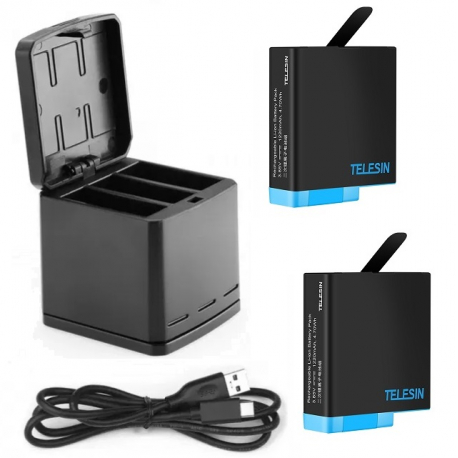 Telesin kit - 2 batteries for GoPro HERO8 Black + charging box, main view