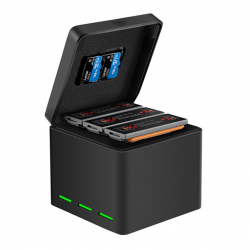 TELESIN kit - 2 batteries for GoPro DJI OSMO Action + charging box
