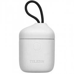 TELESIN charger with storage box design for 2 Sony NP-FW50 batteries with card reader