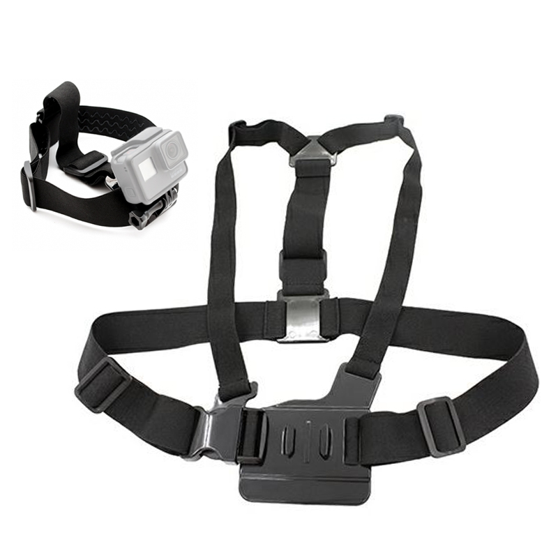 Mounts on chest and head for GoPro main view
