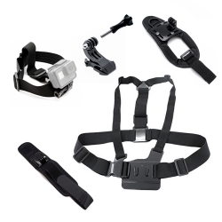 Chest mount, arm (S) , wrist and head strap for GoPro