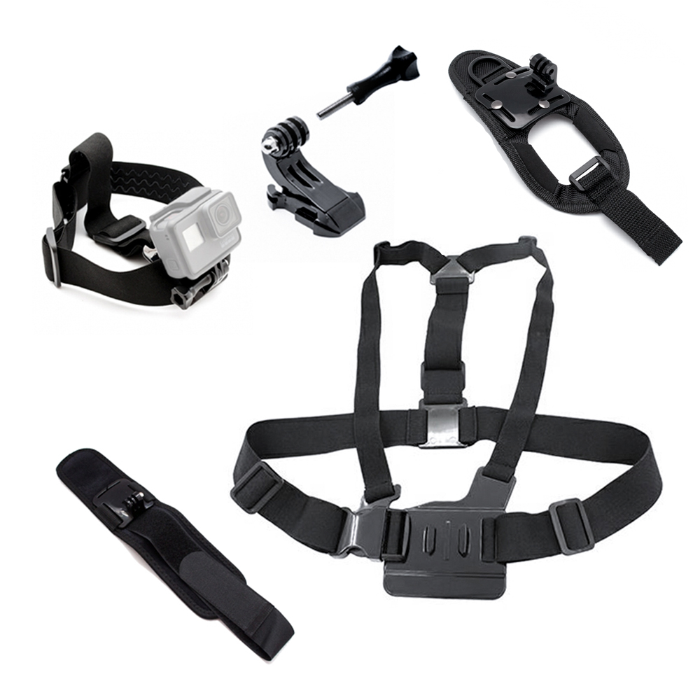 GoPro chest, head, arm and wrist mounts main view