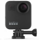 GoPro MAX 360 camera used, front view with fasteners