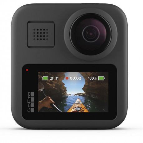 GoPro MAX 360 camera used, view of the display