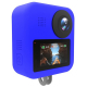 Силиконовый чехол Telesin для GoPro MAX с защитой линз, голубой с камерой