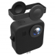 Силиконовый чехол Telesin для GoPro MAX с защитой линз, черный с камерой и защитой для линз