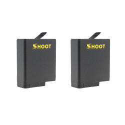 Дві батареї SHOOT для GoPro HERO7, HERO6 та HERO5 Black