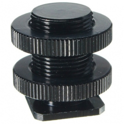 Adapter hot shoe - 5/8" with two nuts