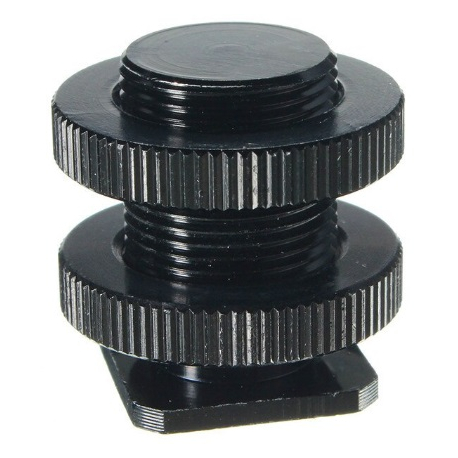 Adapter hot shoe - 5/8" with two nuts
