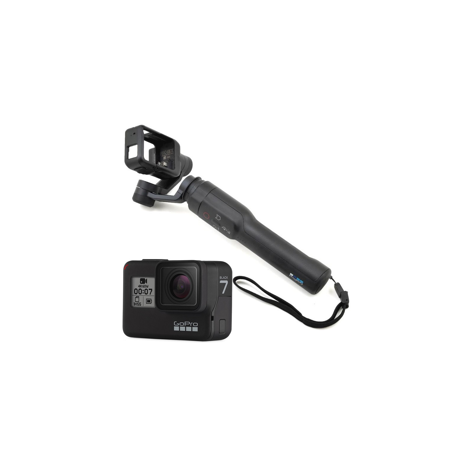 GoPro HERO 7 Black action camera with Karma Grip. Description