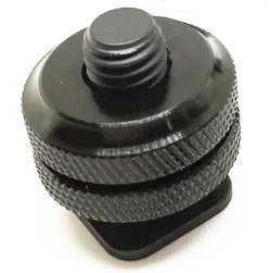 Adapter hot shoe - 3/8" with two nuts