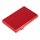 Aluminum case for 6 SD cards, red