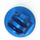Aluminum tripod adapter for GoPro, blue top view