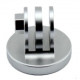 Aluminum tripod adapter for GoPro, silver front view