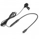 BOYA BY-M2 Omni Directional Lavalier Microphone with Lightning adapter for Apple devices, close-up