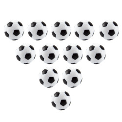 Table Soccer Foosball 36 mm black and white ball, 12 pcs.