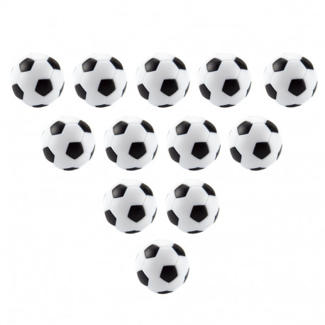 М'ячі для настольного футболу 36 мм чорно-білі, 12 шт.