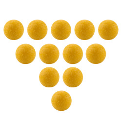М'ячі для настольного футболу 36 мм матові жовті, 12 шт.