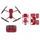 Sunnylife Cool PVC Stickers Skin for DJI Mavic Air 2, Red carbon