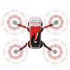 Sunnylife Cool PVC Stickers Skin for DJI Mavic Air 2, Red Shark on the copter