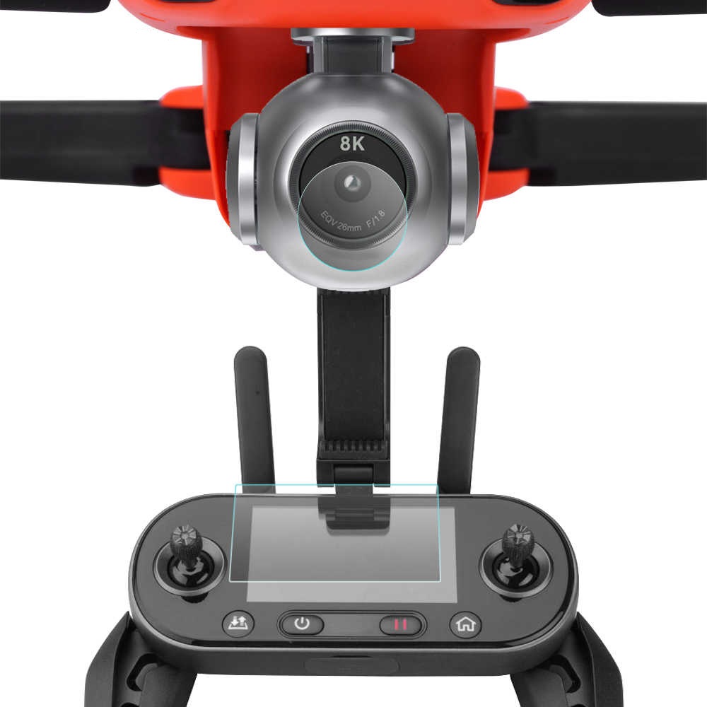 Camera Lens Protective Film + Remote Controller Screen Film For Autel Robotics EVO II 8К double set, main view
