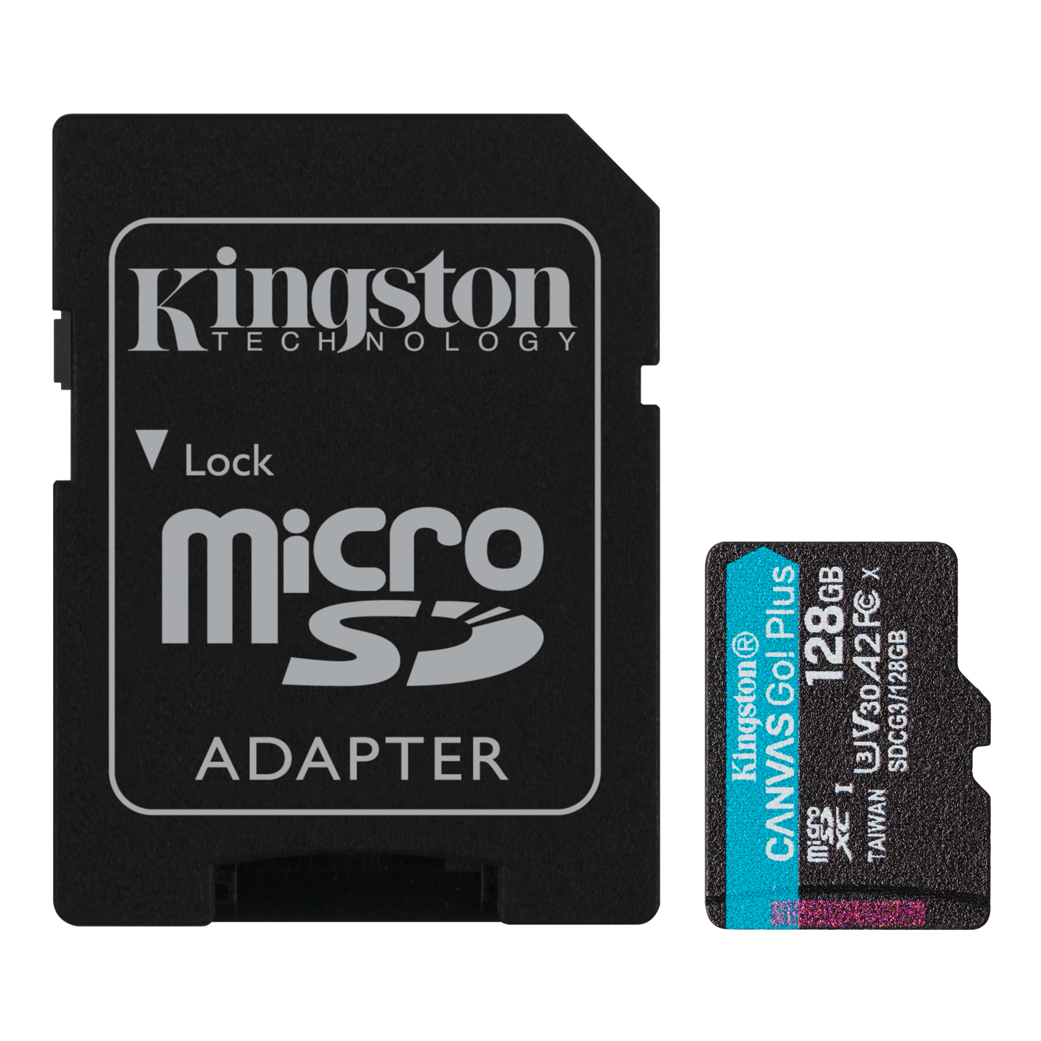 Kingston Canvas Go! Plus microSDXC 128Gb U3 V30 UHS-I A2 Memory Card, main view