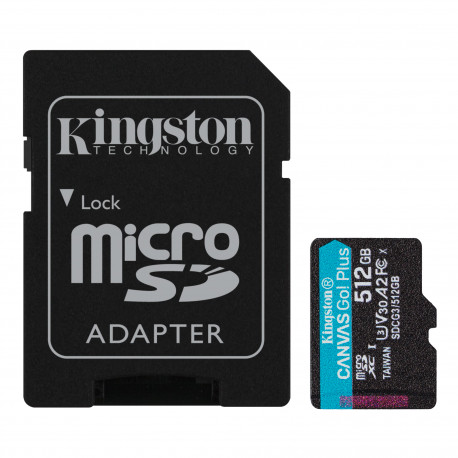 Карта памяти Kingston Canvas Go! Plus microSDXC 512Gb UHS-I, U3, V30, A2, главный вид