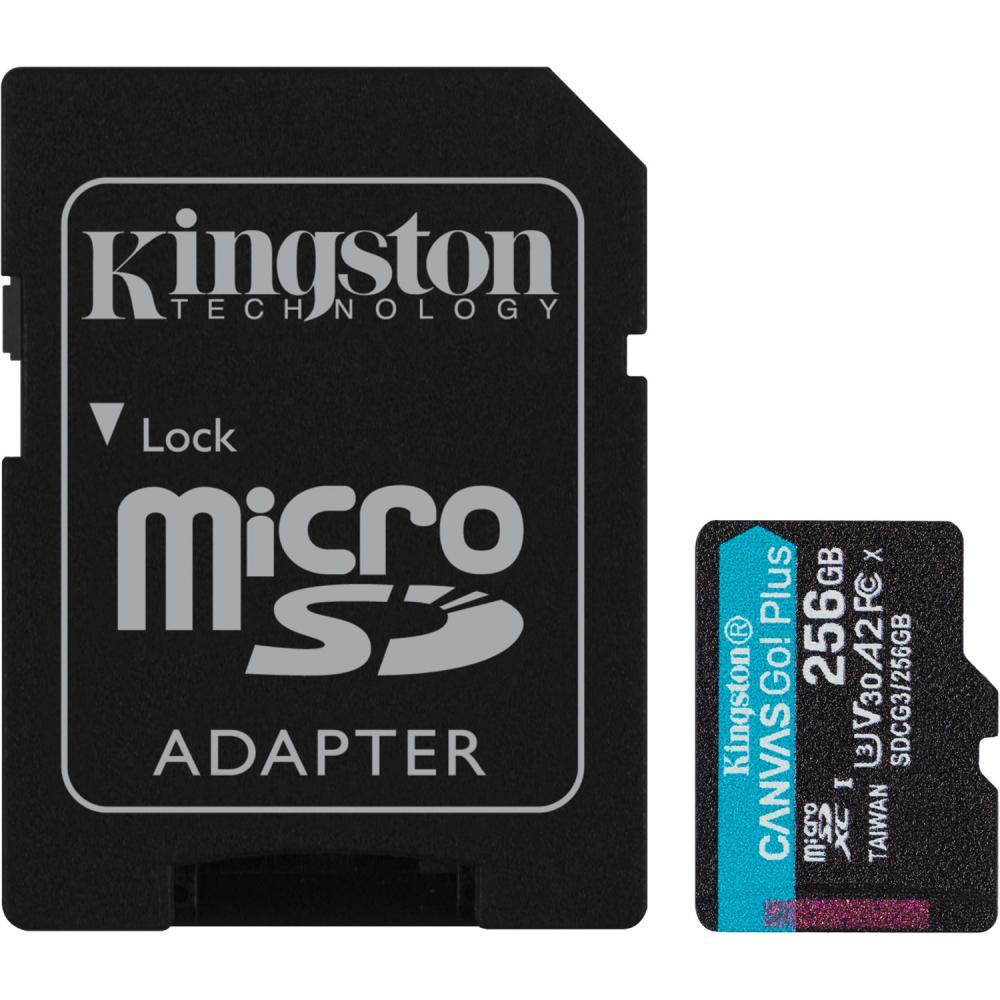 Карта памяти Kingston Canvas Go! Plus microSDXC 256Gb UHS-I, U3, V30, A2, главный вид