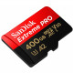Карта памяти SanDisk Extreme Pro A2 microSDXC 400GB  UHS-I, U3, V30, крупный план