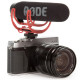 Rode VideoMic GO, with a camera