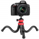 FLEXIBLE RUBBERIZED TRIPOD FOR CAMERAS AND PHONES WITH REMOVABLE BALLHEAD, frontal view