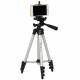 Lightweight tripod for DSLR and mirrorless cameras, with smartphone