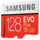 Карта памяти Samsung EVO PLUS V2 microSDXC 128GB UHS-I U3, крупный план