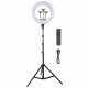 PHS LED ring lamp 45 cm for bloggers on 210 cm tripod, main view