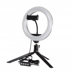 PHS 20cm Selfie LED Ring Light on a table tripod