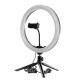PHS LED ring light 30 cm with swivel head on a 160 cm tripod, close-up
