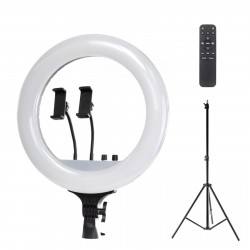 LED ring lamp 36 cm with remote control on a 180 cm tripod