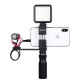Ulanzi U-40 Handle Holder for Cameras, with smartphone and accessories