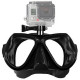 AC Prof Diving mask with GoPro mount, black with a camera
