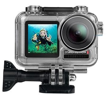 Ulanzi Waterproof Case for DJI OSMO Action Camera, with a camera