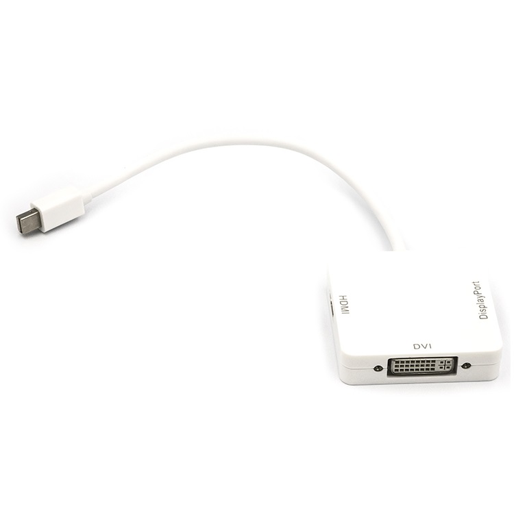 Перехідник PowerPlant mini DisplayPort (Thunderbolt) - DisplayPort, HDMI, DVI, 0.2 м